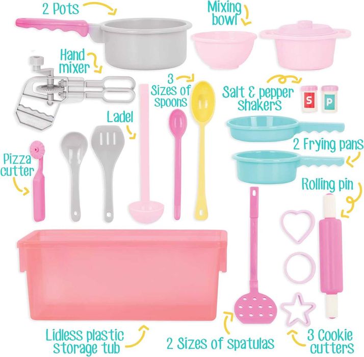 Ігровий набір для приготування їжі,від Battat.Іграшковий посуд