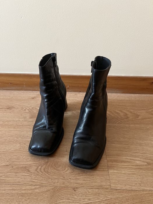Botas em pele 36 pretas mulher