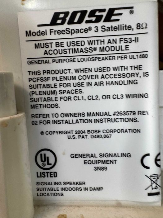 System nagłośnienia BOSE FreeSpace
