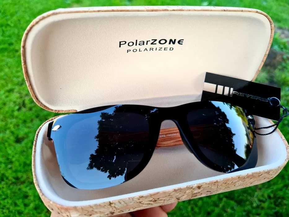 Revers NOWE okulary przeciwsłoneczne bambusowe boki
