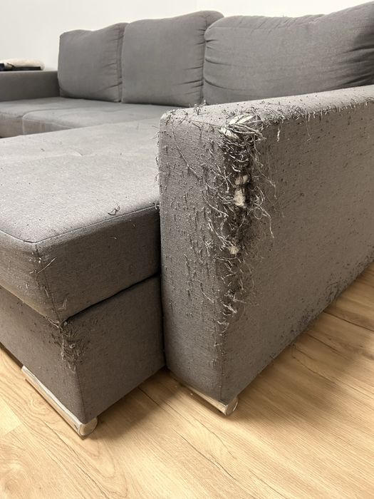 Doação Sofá com chaise e arrumação