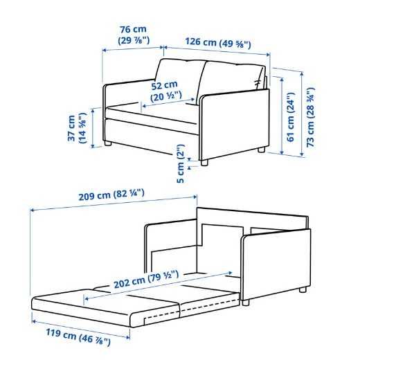 Sofá cama do IKEA -  Modelo: FRIDHULT