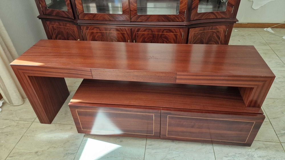 Conjunto completo de sala em madeira maciça vintage