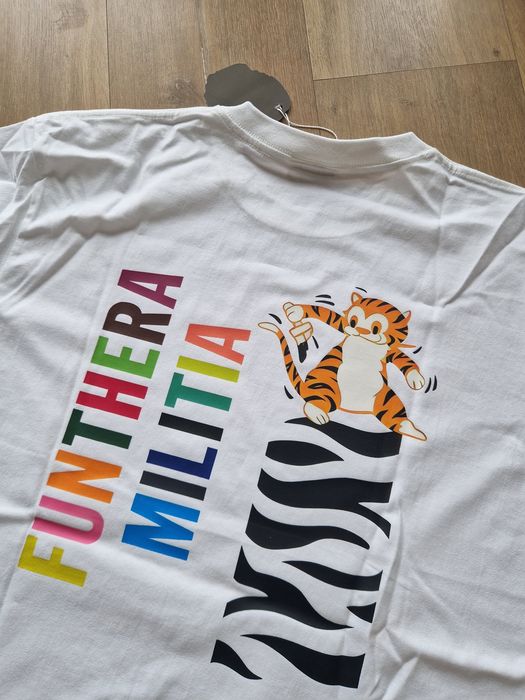 Футболка bape a bathing ape shark tiger біла чоловіча оверсайз