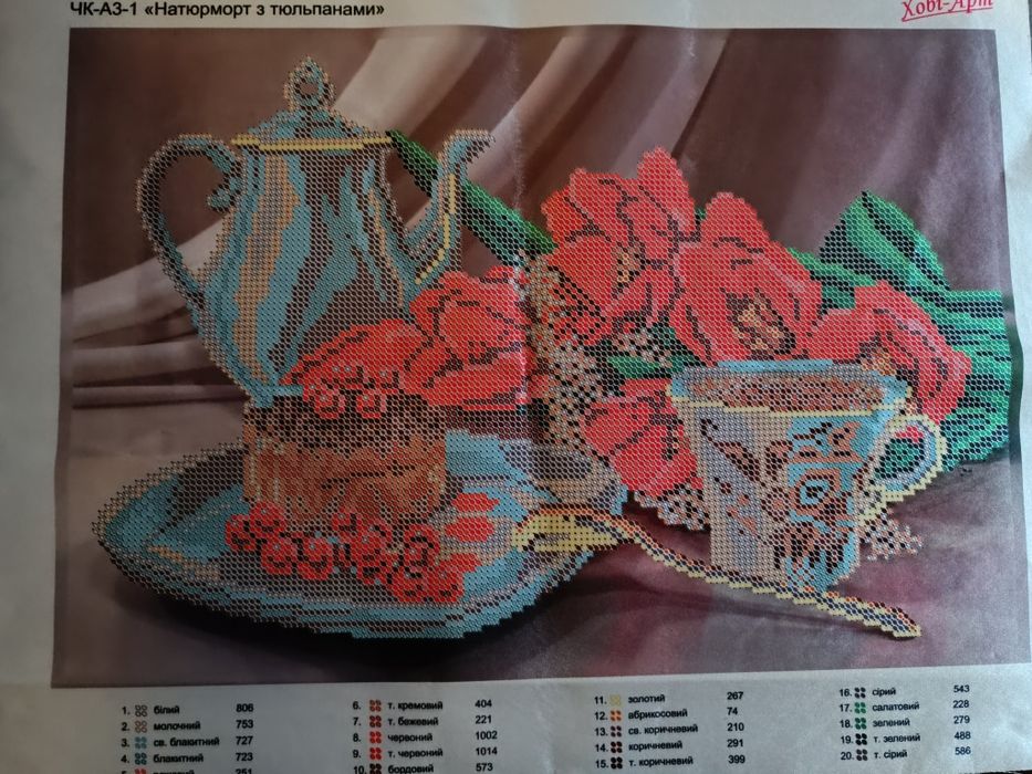 Серветка пасхальна та схема