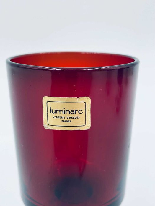 Kieliszek, Puchatek czerwony Luminarc lata 60/70-te