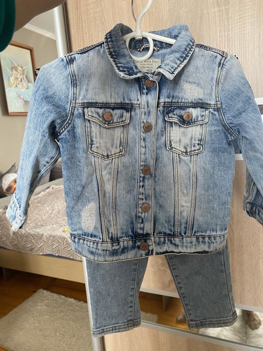 Набір джинсовий. Штани Sinsay і курточка Zara 98 розмір
