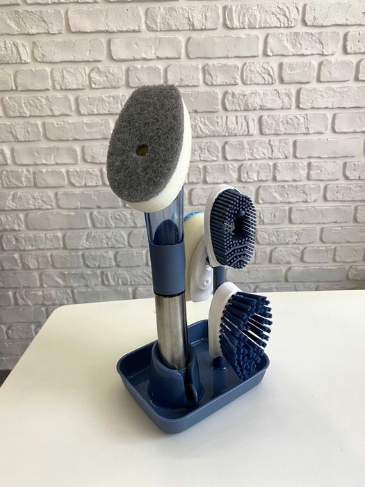 Набор щеток губка с дозатором моющего для посуды кухни уборки щітка