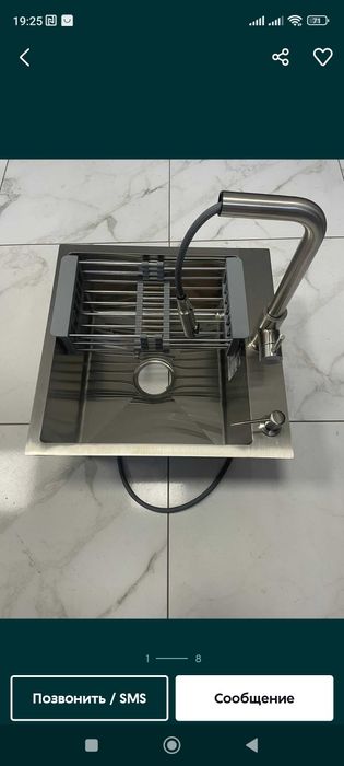 Акция-27% ! кухонные мойки 50*50 -3 mm.Handmade фирмы Platinum Valeso