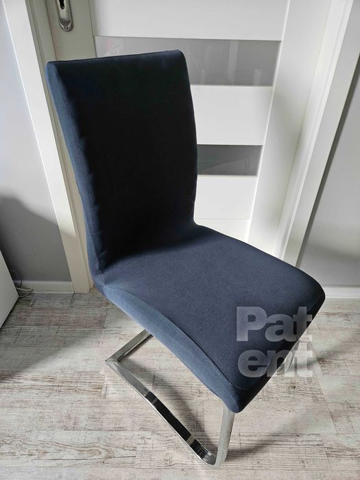 Pokrowce na krzesła grafitowe uniwersalne elastyczne 4 sztuki