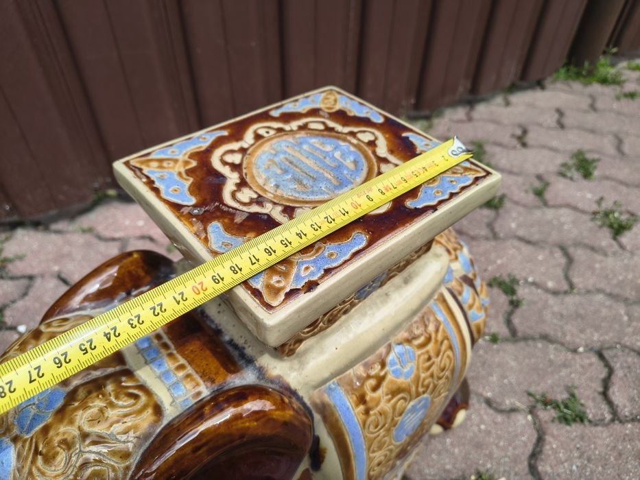 Ceramiczny kwietnik słoń retro vintage