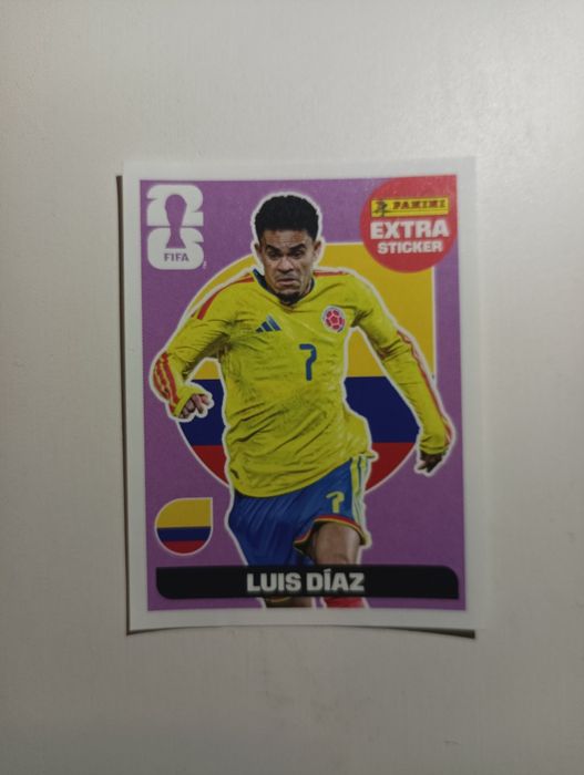 Cromo Extra Luis Díaz Roxo Mundial 2026