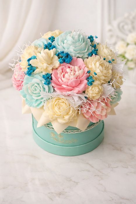 Flowerbox swiece sojowe zapachowe podziekowania