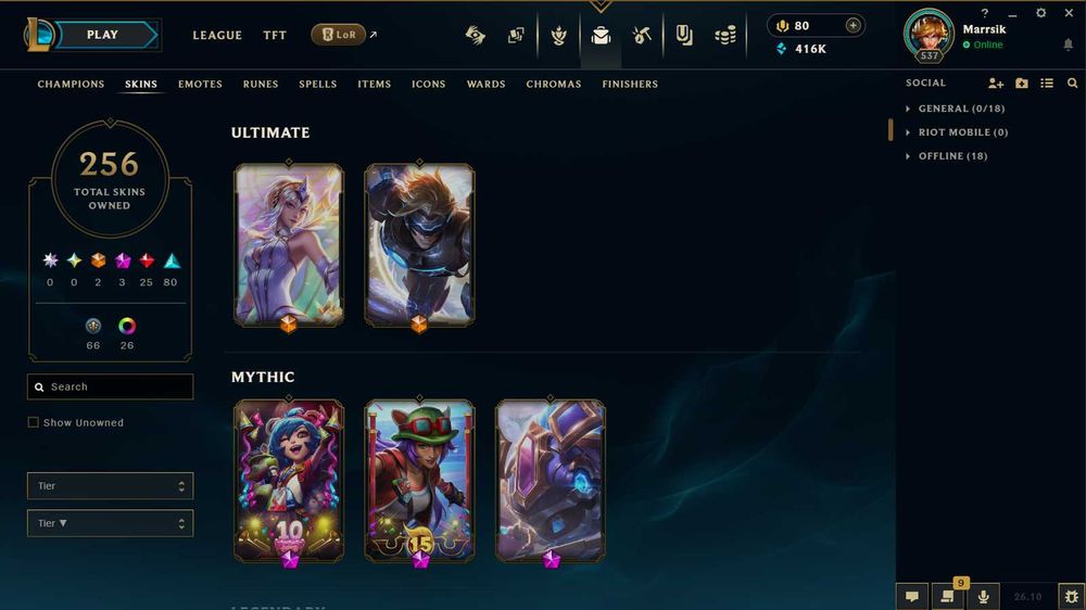 Аккаунт League of Legends (EUWEST)