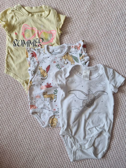Paka ubranek niemowlęcych dla dziewczynki lato 62cm