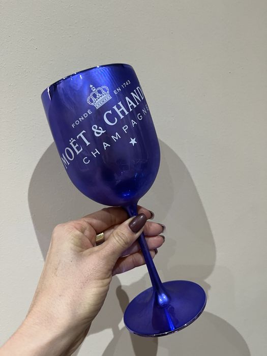 2 x alrylowy kieliszek Moet Chandon metaliczny granat