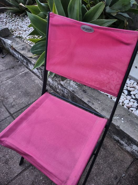Cadeira dobrável de exterior em textilene e alumínio ROSA FUCHSIA