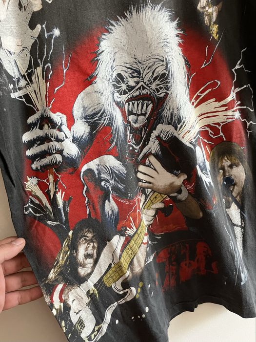 T-shirt Vintage Iron Maiden 1993 Tour em Itália