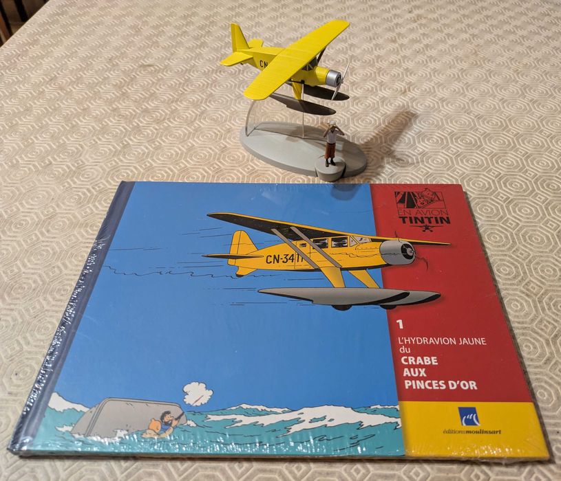 En Avion Tintin 1- L Hydravion Jaune du Crabe aux Pince D Or