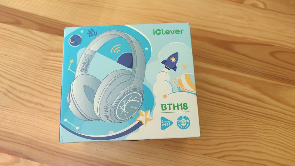 Детские Bluetooth наушники iClever BTH18 с LED-подсветкой