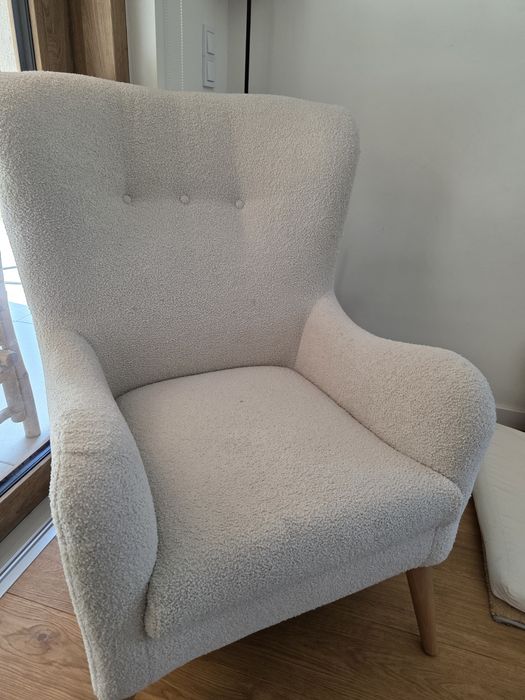 Fotel uszak black red White