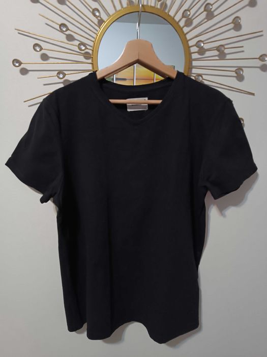 Gładki t-shirt czarny Reserved XL