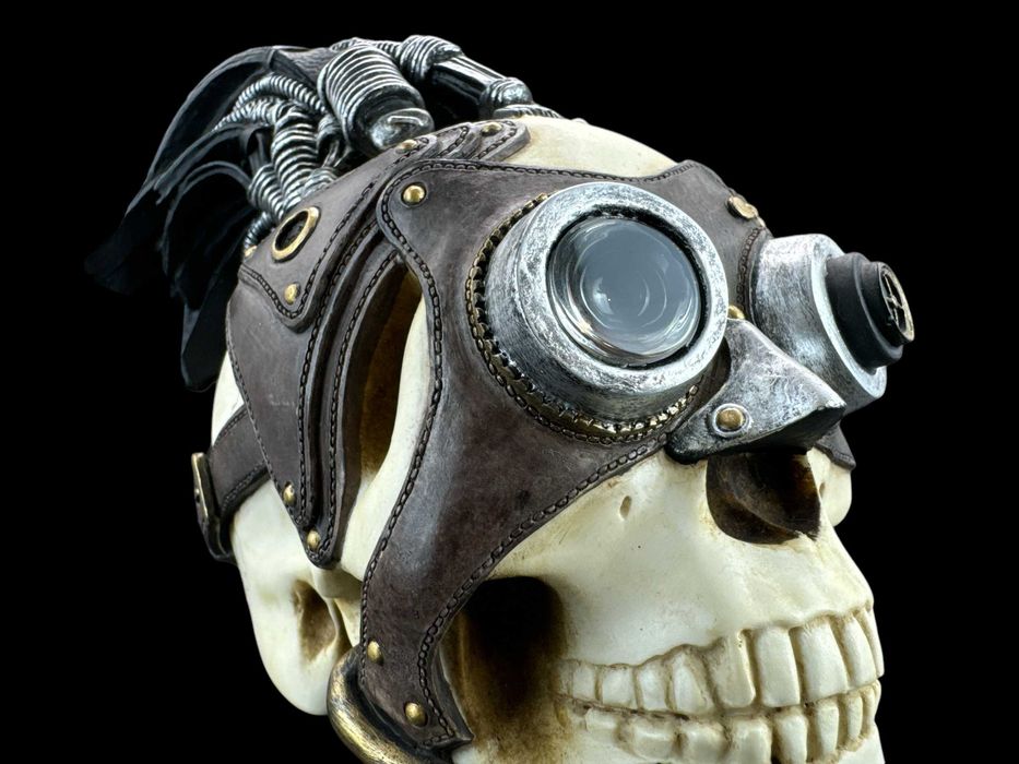 Rzeźba Figura Czaszka Czacha Steampunk Kolor - Veronese (Wu76300va
