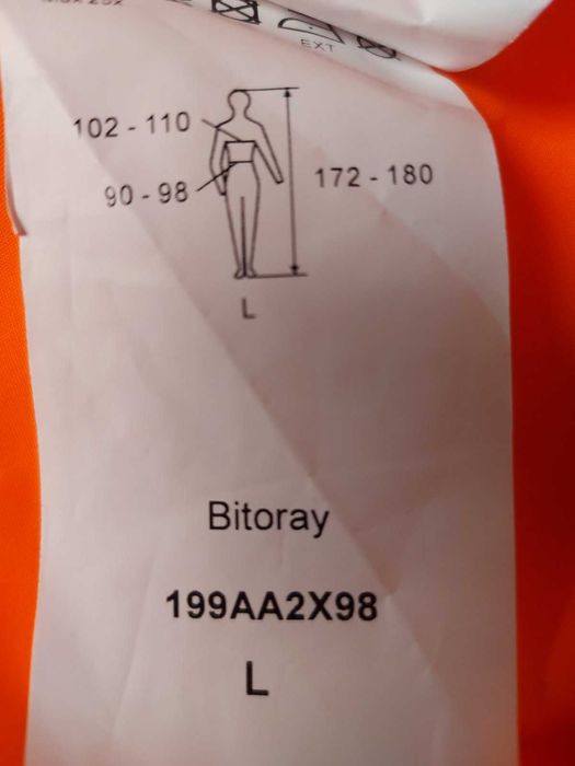 Робочі штани водонепроникні  світловідбиваючі,  помаранчеві розмір L