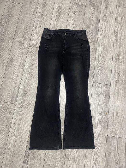 Black Flared Jeans Джинси Y2k, opium, emo