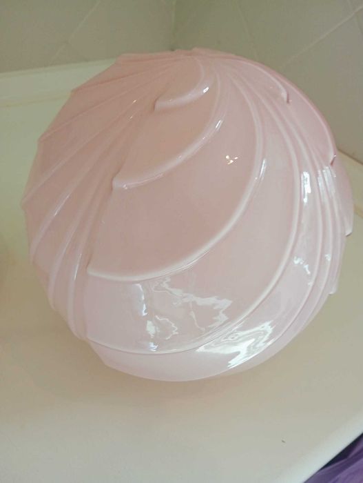 Conjunto 2 Globos Vidro Art Deco