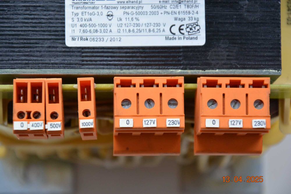 Transformator 230V - 110V i odwrotnie 110V - 230V 3kVA 3000 Wat NOWY