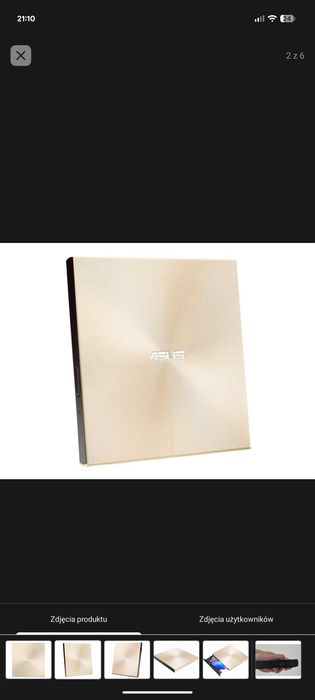 Nagrywarka ASUS ZenDrive U8M Złoty kabel USB-C najnowszy model nagrywa