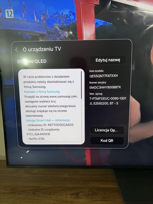 Telewizor Samsung QLED 55”