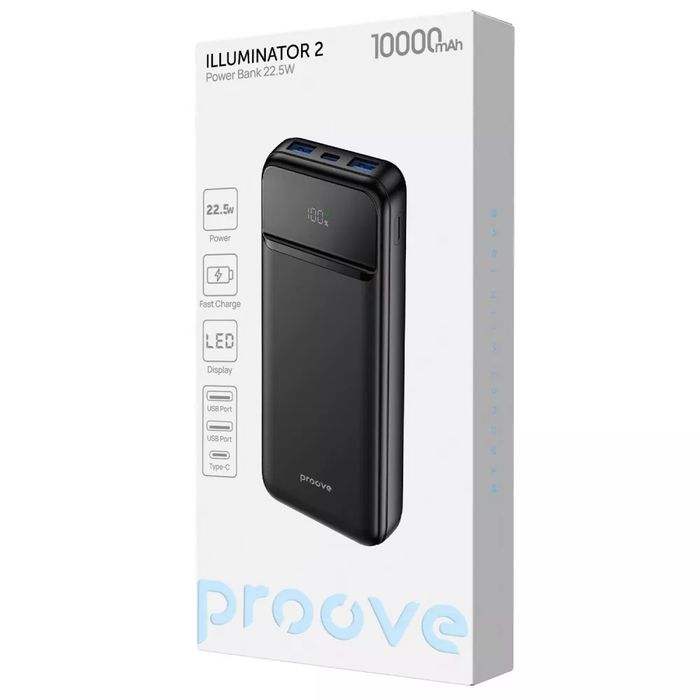 ПоверБанк Proove Illuminator 2 22.5W 10000mAh Швидка зарядка PowerBank