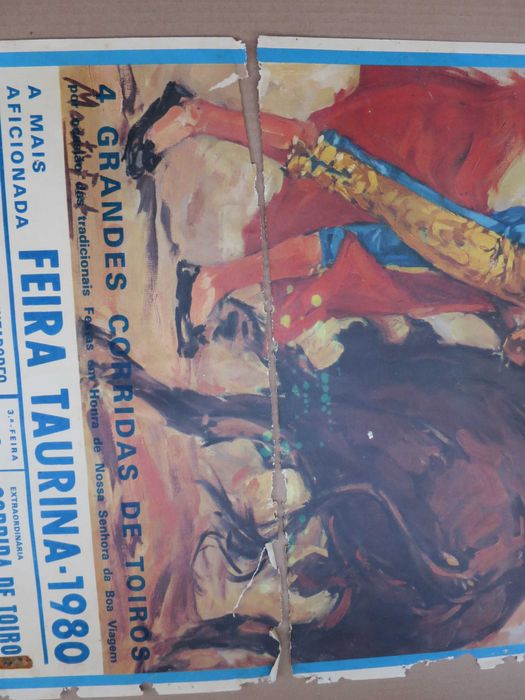 Cartazes tourada Moita do Ribatejo touros decoração impresso cartel