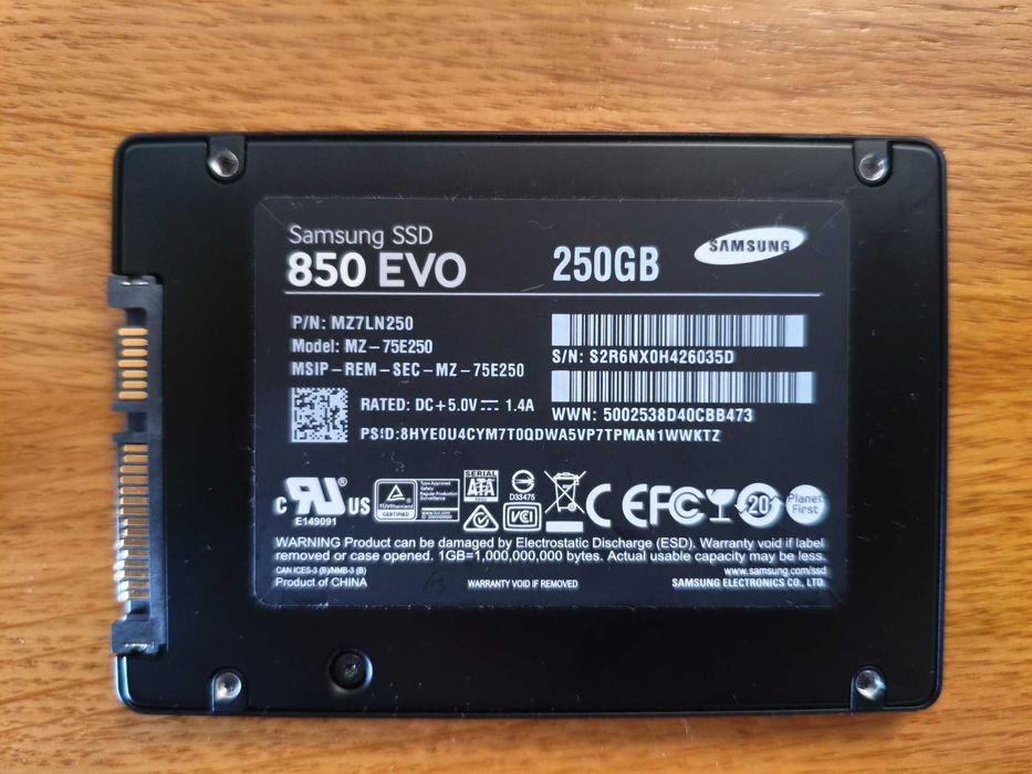 Samsung 850 EVO 250GB (Novo | 0h de uso)