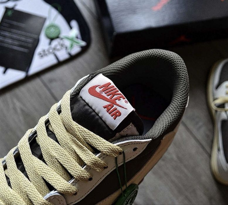 Nike Air Jordan 1 Low Travis Scott Beige Brown | Найк