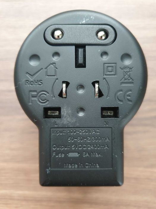 Зарядний пристрій / перехідник Baseus Rotation Travel Charger 2*USB