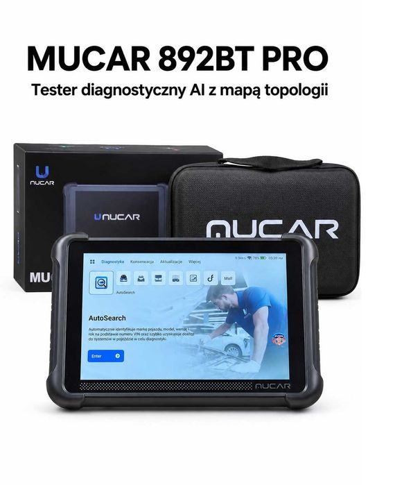 MUCAR 892BT PRO Tester Diagnostyczny J2534 AI Topologia OBD2 PROGRAMOWANIE ONLINE NOWOŚĆ