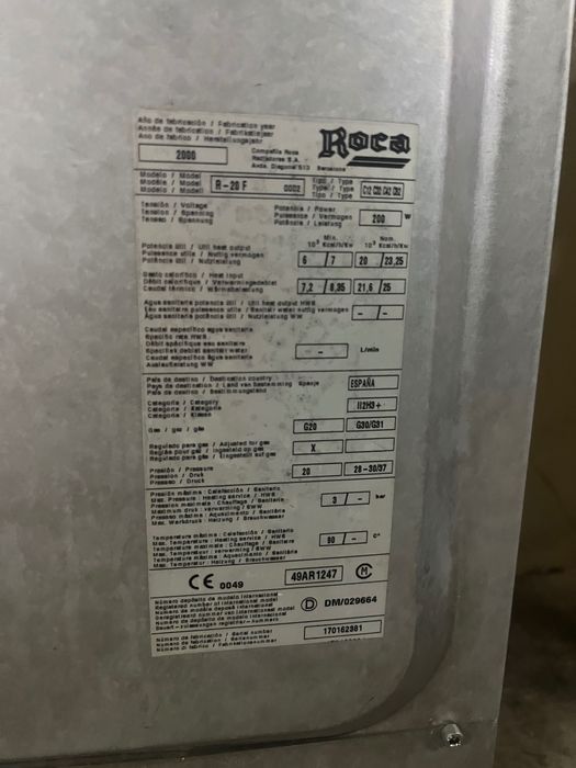 Conjunto caldeiras Roca para peças