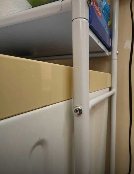 Стеллаж на стиральной машиной 1,55м полиця в вану металевий стелаж