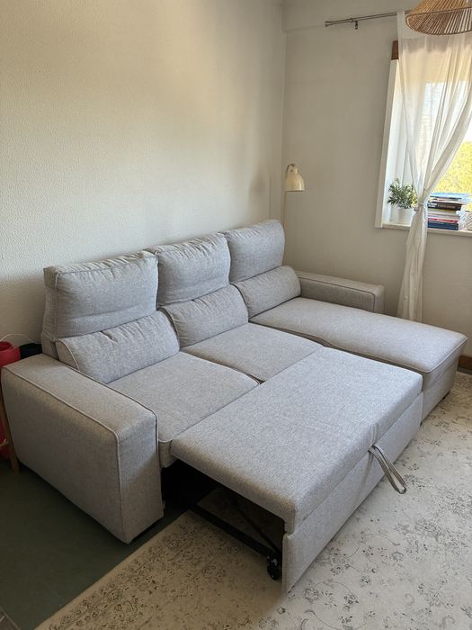 Sofá-cama c/ chaise longue - SANDLER Gato Preto