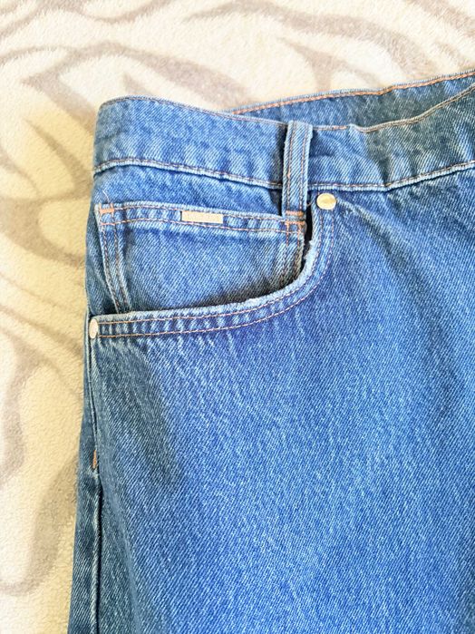 Spodnie Jeansy Straight Leg BELTED DENIM