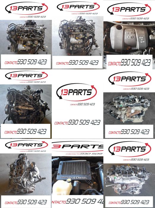 Diversos Motores Toyota 1.4 D4D + 2.0 D4D + 2.2 D4D + 1.0 VVTi