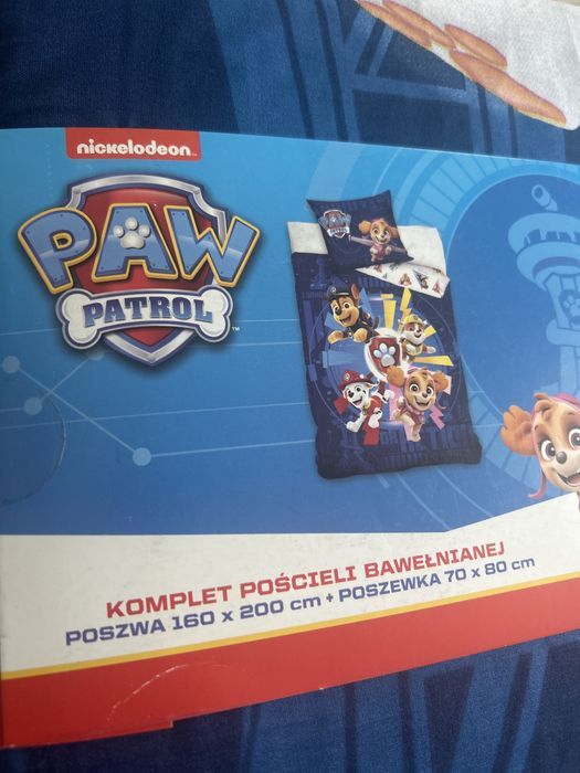 Nowy komplet poscieli psi patrol 160x200 bawełna