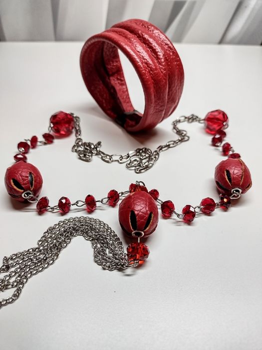 Komplet bransoletka i łańcuch