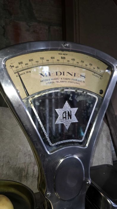 Balança Antiga MEDINES Inox 20kg - António Nunes Lisboa - Original - A Funcionar