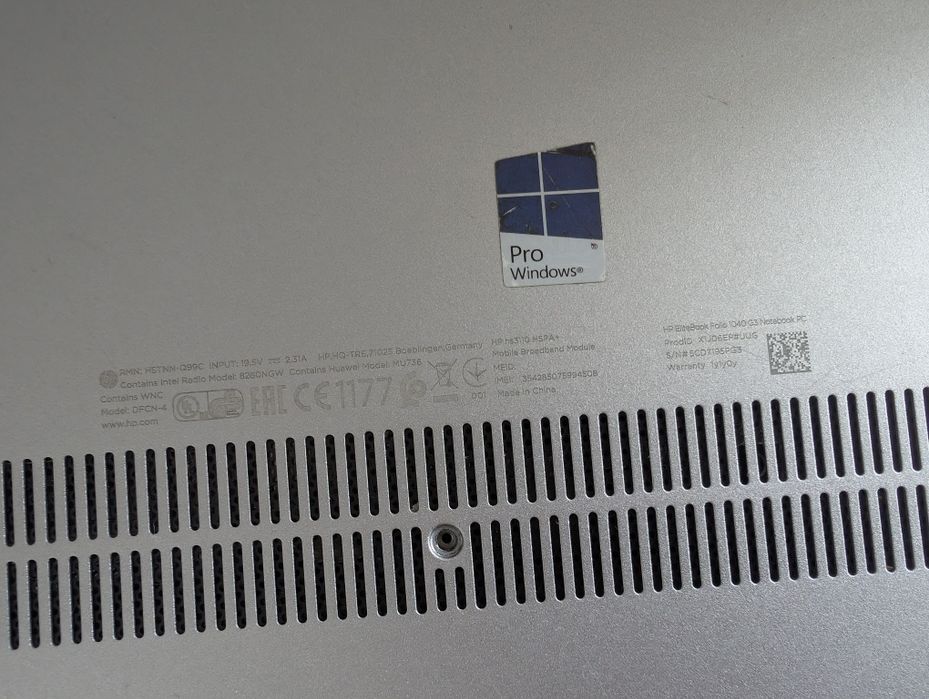 Ноутбук сенсорний HP elitbook folio 1040 G3 разборка