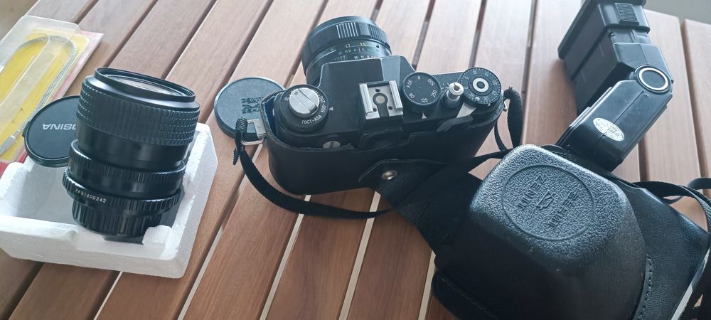 Máquina Fotográfica Analógica ZENIT 12XP SLR + 2 Lentes + Flash!