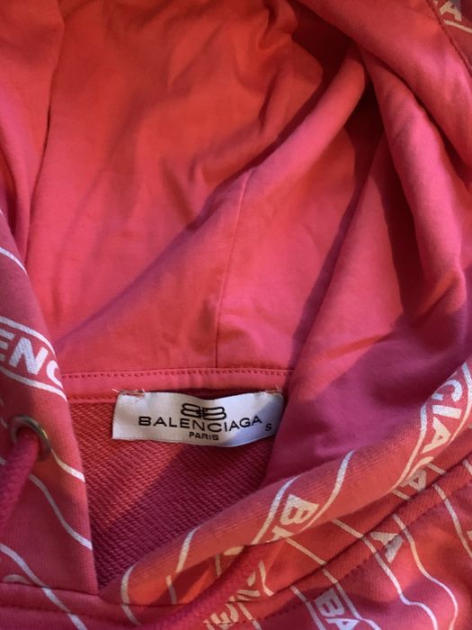 Bluza z kapturem rozowa balenciaga